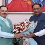मुख्यमंत्री विष्णु देव साय ने केंद्रीय स्वास्थ्य मंत्री जे.पी. नड्डा से की सौजन्य भेंट