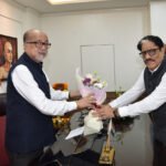 राज्यपाल रमेन डेका से राज्य नीति आयोग के उपाध्यक्ष गणेश शंकर मिश्रा ने की सौजन्य भेंट