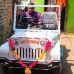 कबाड़ के जुगाड़ से बना डाली चार सीटर बैटरी कार, 10वीं पास हेमंत के हुनर की हो रही चर्चा
